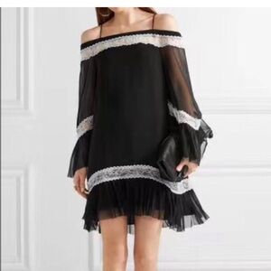 Alice + Olivia Willie Silk Lace Dress